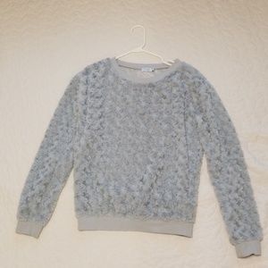 Dusty Blue Fuzzy Sweater